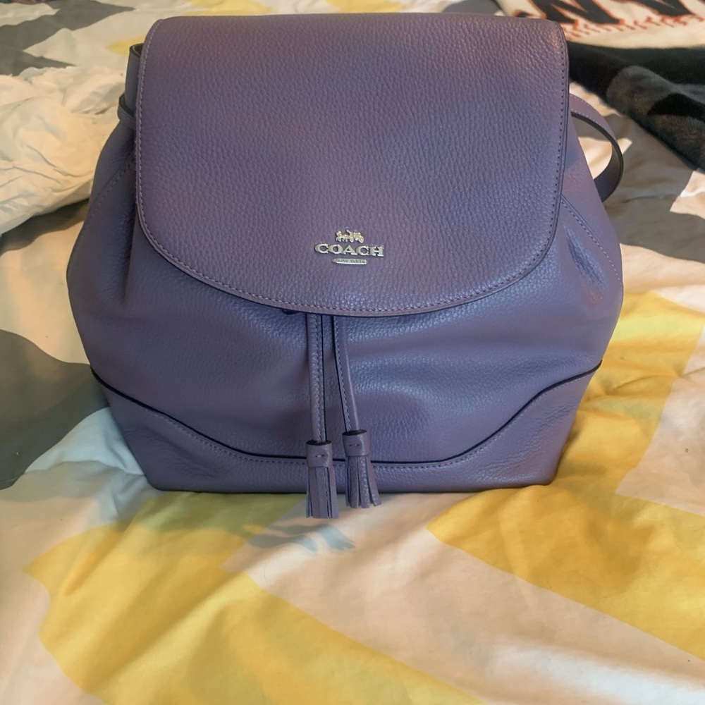 Coach backpack bag pretty dark lilac color